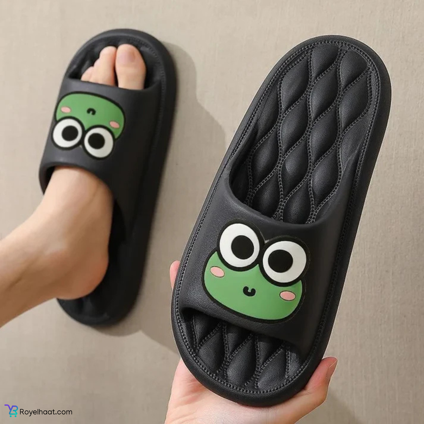 Cartoon Frog Slides – Cute, Comfy & Anti-Slip Summer Sandals